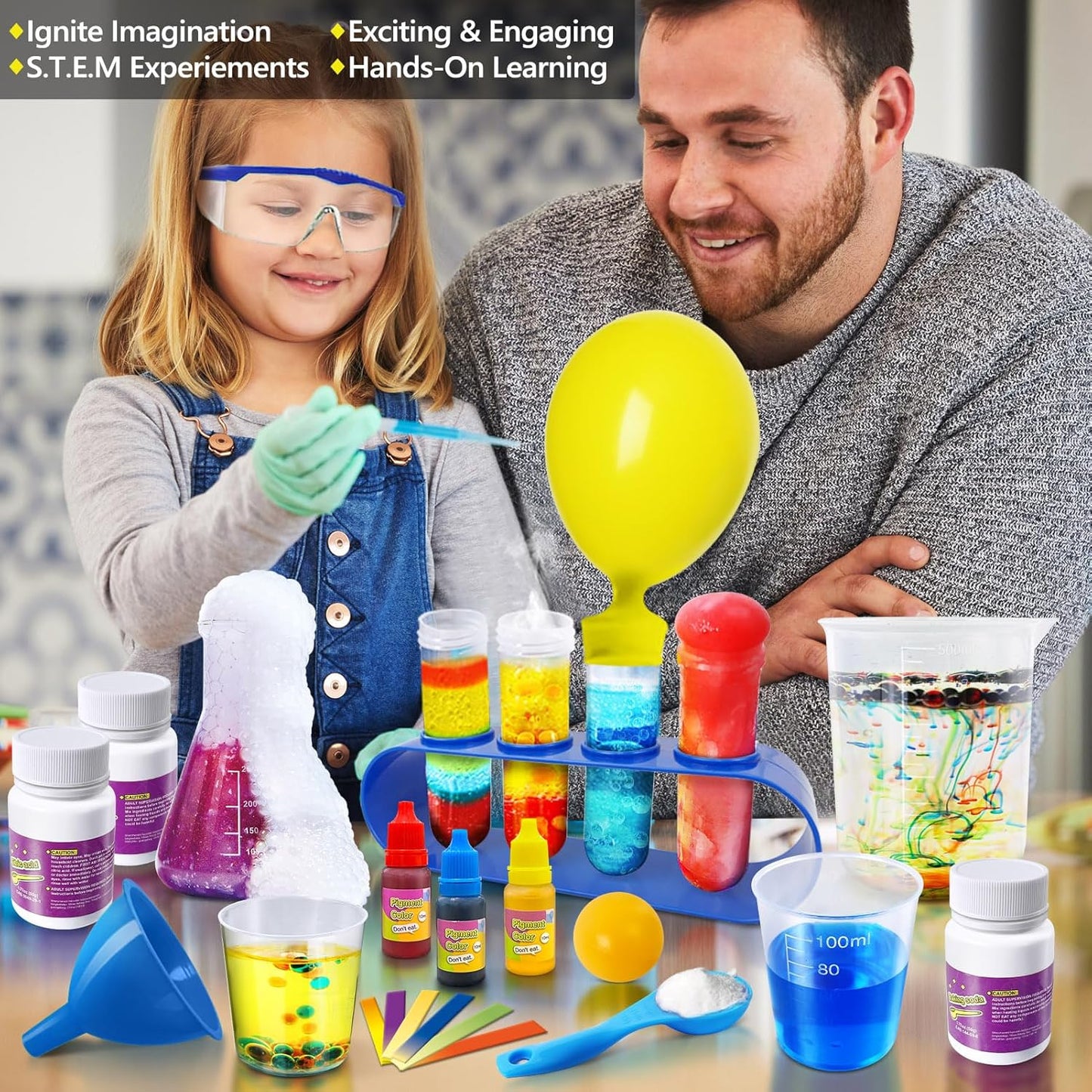 UNGLINGA 272 Experiments Science Kit for Kids, Chemistry Set, S.T.E.M Toys Boys Girls Birthday Gifts, Volcano, Crystal, Magic, Physics Lab Educational Learning Project