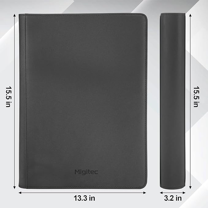 16-Pocket Binder for 1280 Trading Cards, Ringless Album with 40 Double Sided and Side-Loading Pages, Compatible with MTG, Sport Cards and other Standard Collectible Cards