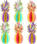 KatchOn Huge Pineapple Centerpiece for Tables - 12 Inch, Pack of 6 | Luau & Hawaiian Party Decorations, Tropical & Beach Decorations