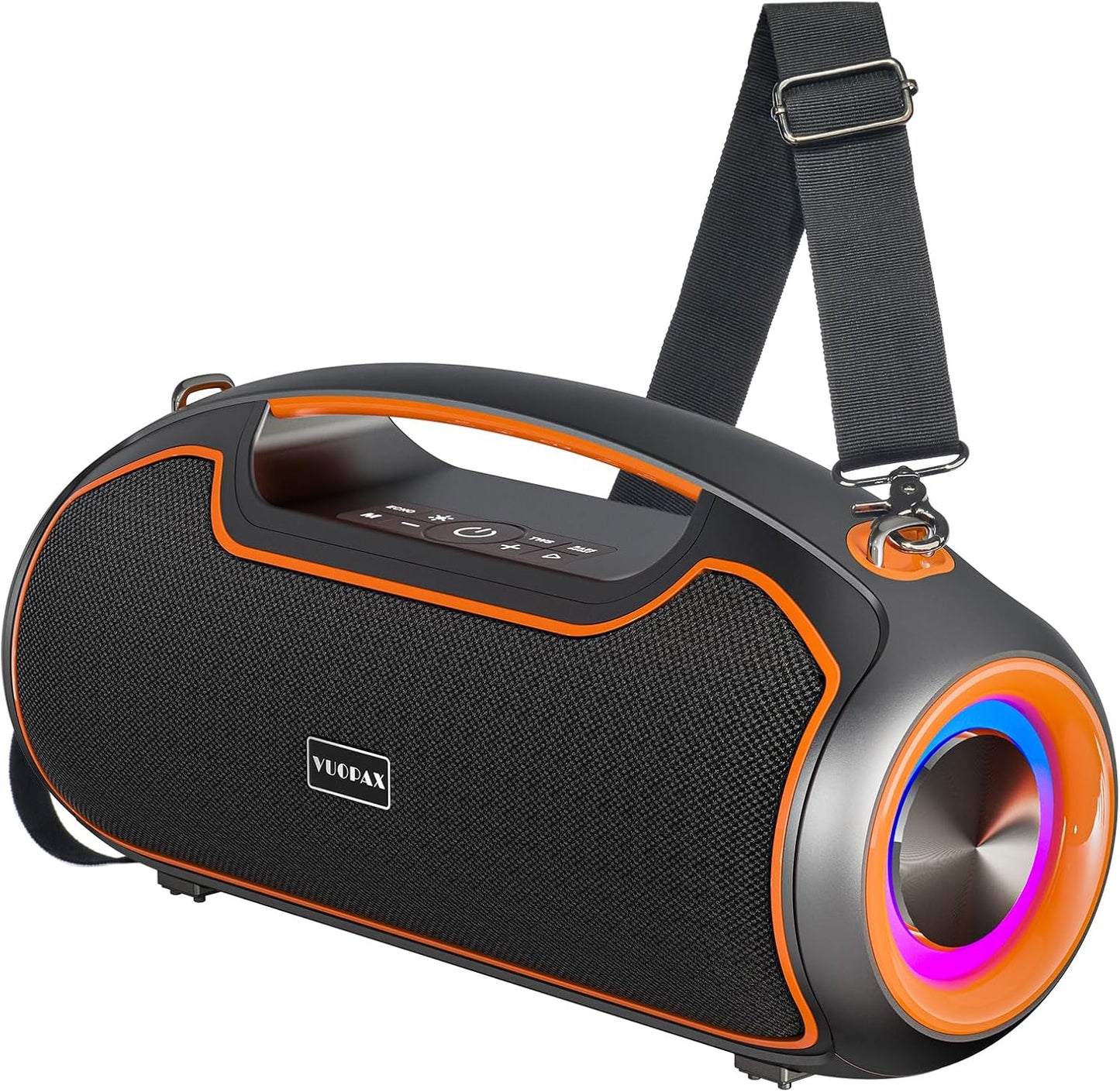 Portable Bluetooth Speakers Wireless, 200W Peak Loud Sound and Deep Bass for Party, IP65 Waterproof Outdoor Speaker w/ 2*Subwoofer/Tweeter/DSP/Bass Boost/Fast Charging/TWS/TF/USB/AUX, 24H Playtime