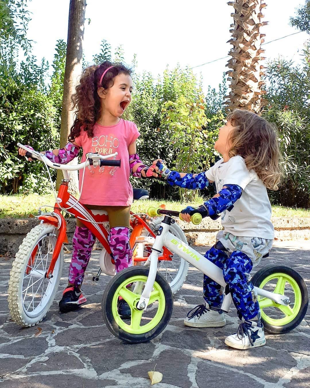 Soft-Style Kids Knee and Elbow Pads with Bike Gloves, Flexible Impact-Resistant Gear for Ages 2-11, Designed for Balance Bikes, Roller-Skating, and Skateboarding