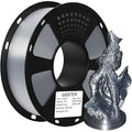 Geeetech PETG Filament 1.75mm, 1 KG (2.2lbs) Spool 3D Printer Filament, High-Toughness, ±0.02mm Accuracy, Neatly Wound & Moistureproof, Non-Clogging Non-Stringing, Fits Most FDM Printers, Silver