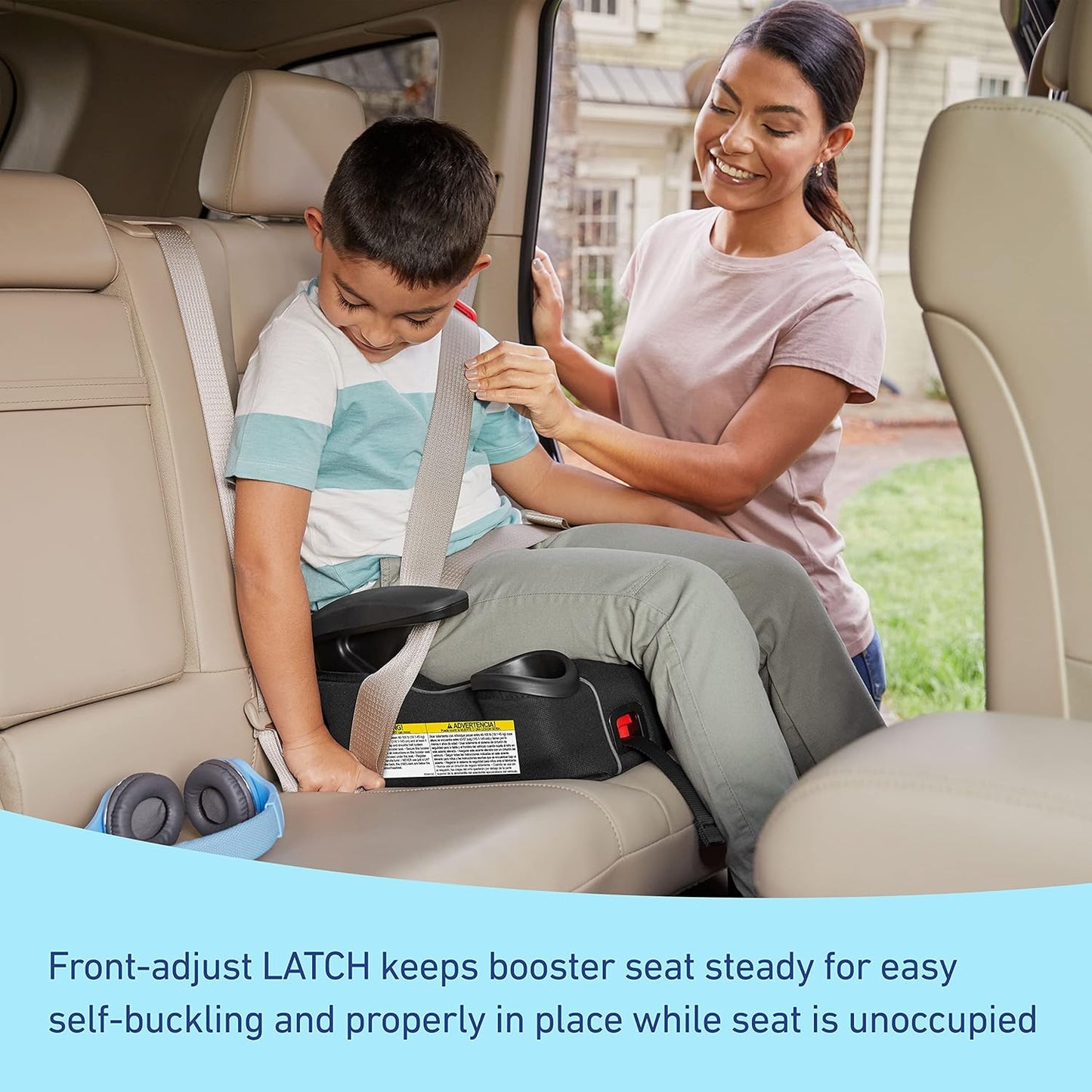 Graco® TurboBooster® LX Backless Booster with Affix Latch | Backless Booster Seat for Big Kids Transitioning to Vehicle Seat Belt (Rio)