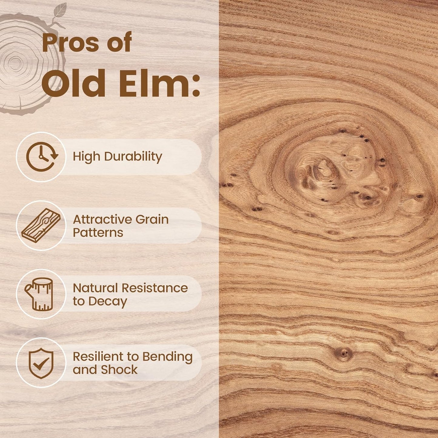 Rustic Elm Wood Floating Shelves for Wall, Live Edge 24"W x 9.2"D x 1.4"H, Set of 2 with Invisible Bracket, Wall Mounted Storage Shelves for Living Room Bedroom Kitchen Bathroom Decor, Natural Finish