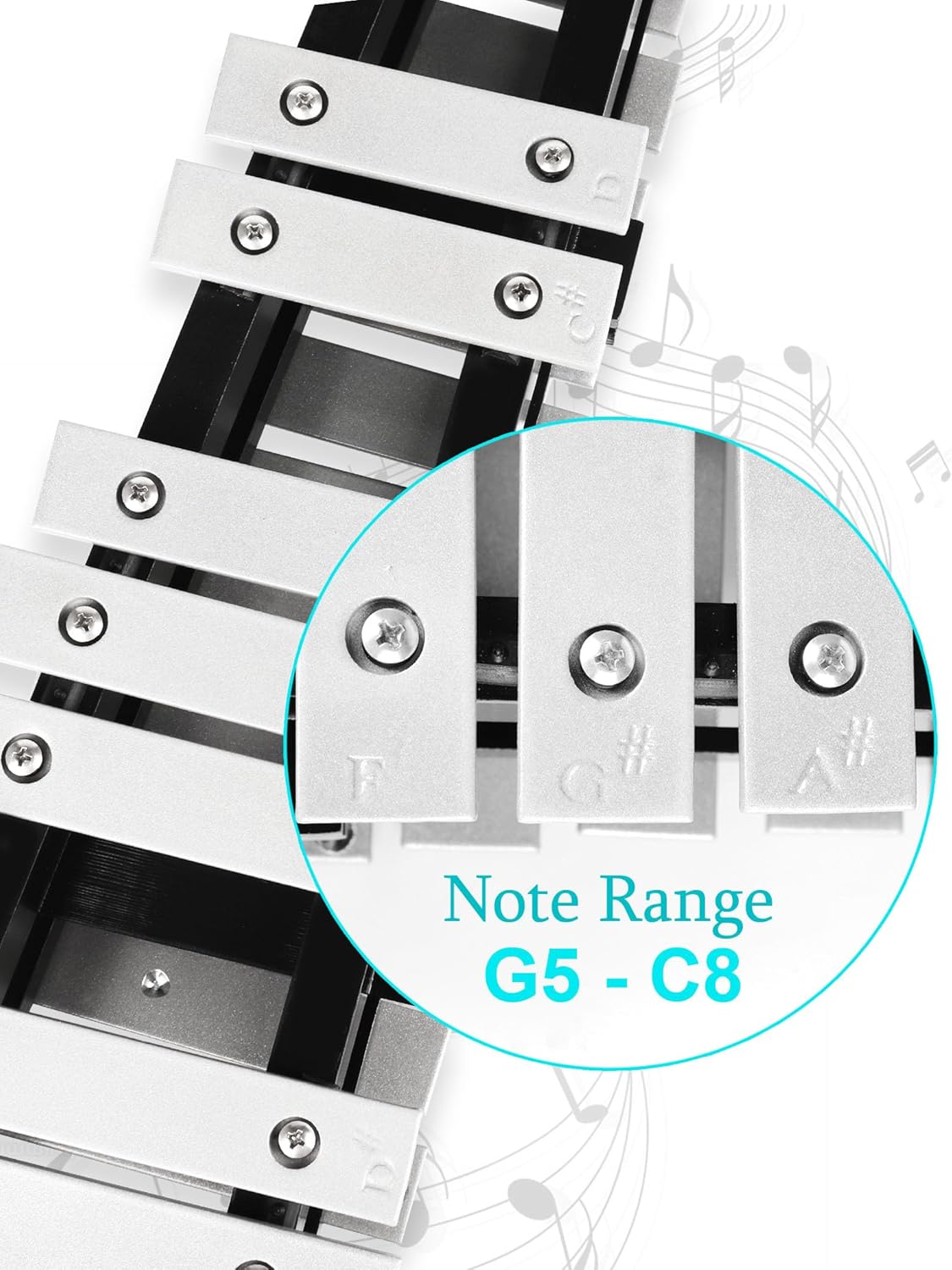 Mr.Power 30 NOTES Foldable Glockenspiel Xylophone Vibraphone Percussion Instrument Musical Instrument with Mallet, Mallet Mute Cover, Carrying Bag, Carrying Box