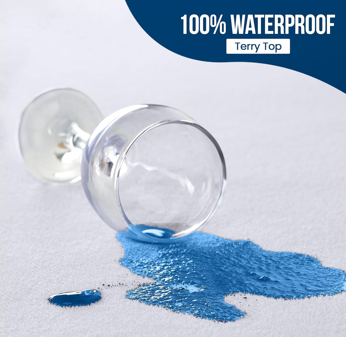 Utopia Bedding Waterproof Mattress Protector California King Size, Premium Terry Mattress Cover 200 GSM, Breathable, Fitted Style with Stretchable Pockets (White)