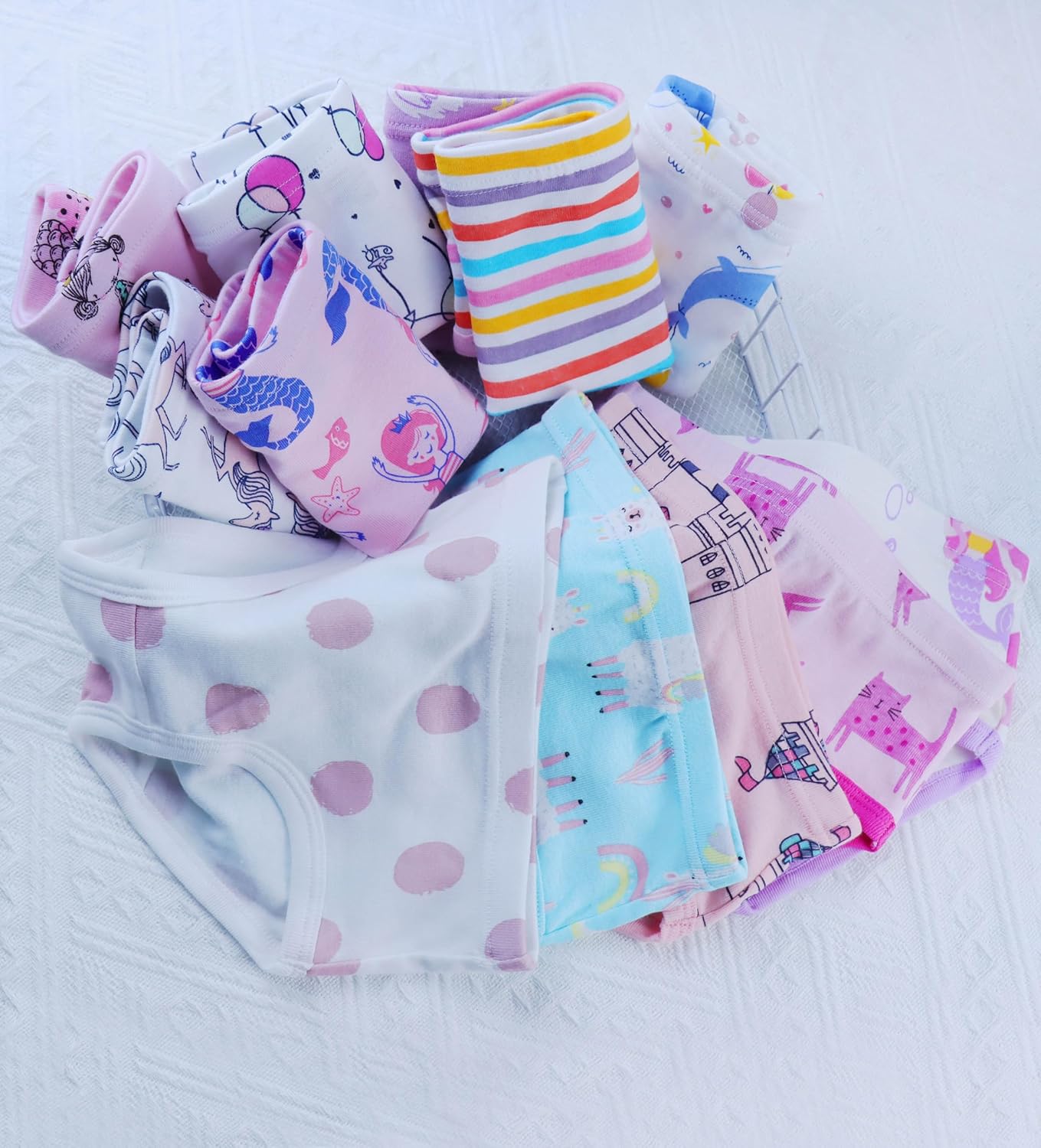 Boboking Girls Soft Underwear Toddler Kids Briefs Cotton Panties 12-pack