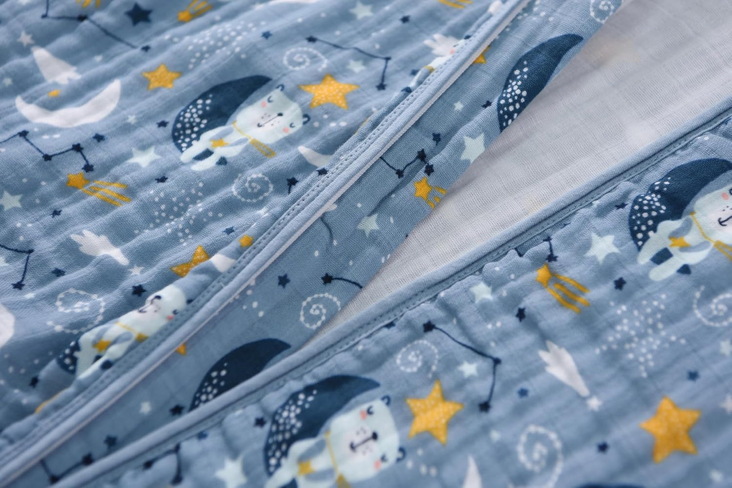 Baby Sleep Sack 6-12 Months Wearable Blanket for Babies 100% Organic Cotton 2-Way Zipper YKK 0.5 TOG Toddler Sleeping Sacks Bears