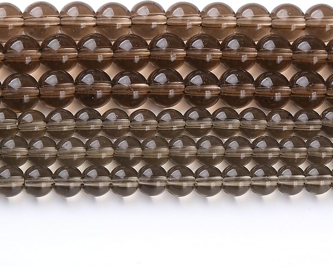 Tawny Glass Stone Beads Gemstone Round Crystal Energy Jade Beads Stone Beads for Jewelry Making DIY Bracelet Necklace Jewelry Making 1 Strand 15.5inch 50PCS 8MM