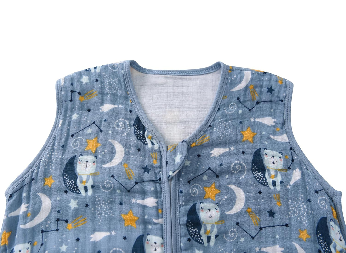 Baby Sleep Sack 12-24 Months Wearable Blanket for Babies 100% Organic Cotton 2-Way Zipper YKK 0.5 TOG Toddler Sleeping Sacks 1-2 T Bears