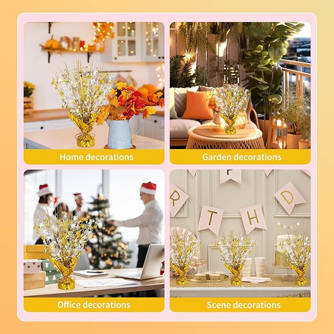 6 Pack Star Table Centerpieces for Party, Birthday Table Decorations for Kids Adults, Party Centerpieces for Tables for Wedding Baby Shower Graduation Holiday Event (Gold Silver)