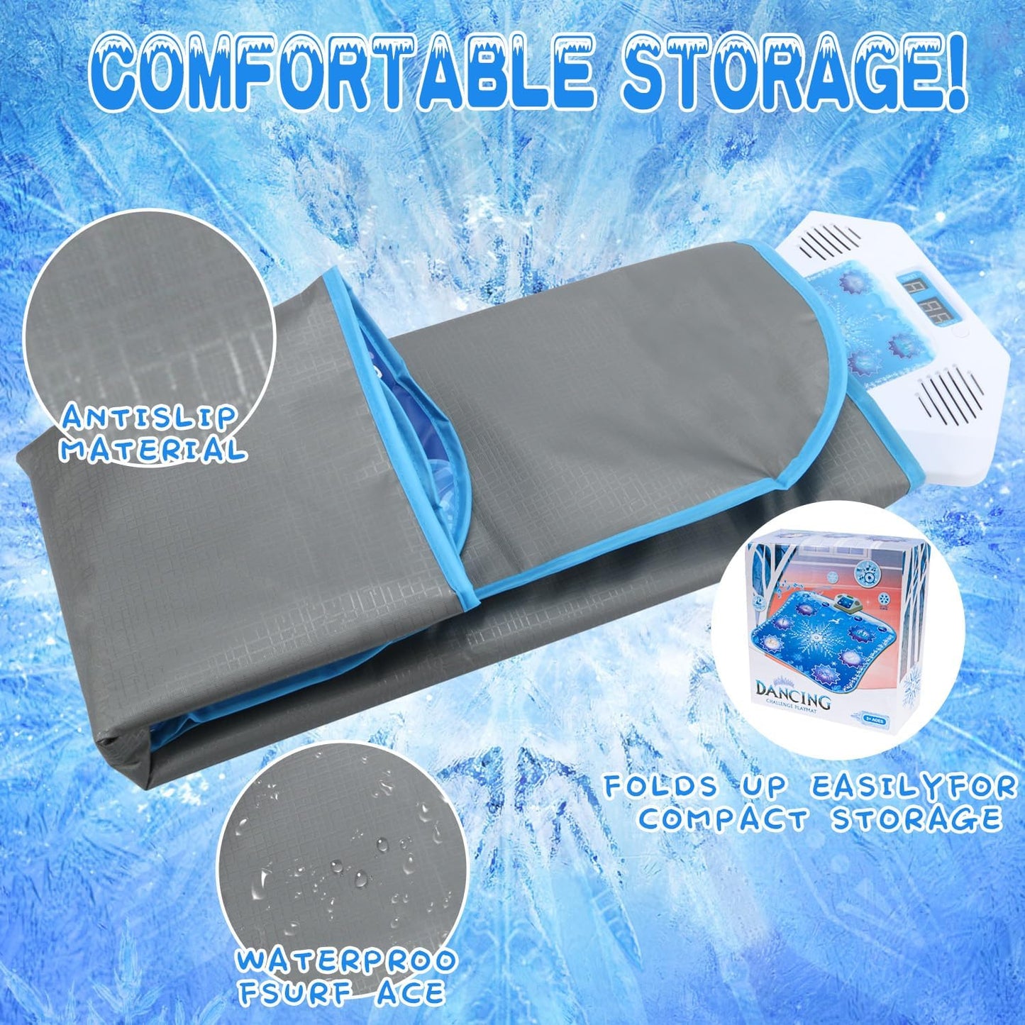 Frozen Toys Dance Mat for Girls - Electronic Dance Mat with Wireless Bluetooth for Children,Light Up LED Kids Musical Mat, Dance Floor Mat,Birthday Xmas Gifts for 3 5 7 9 10+ Year Old Girls Boys