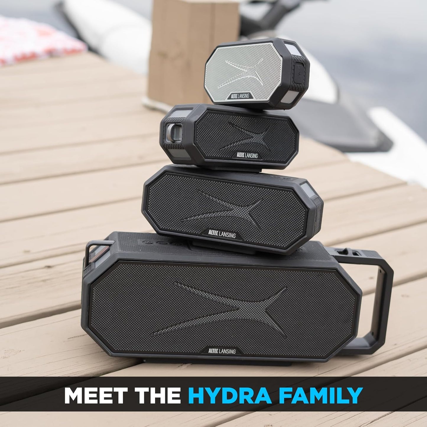 Altec Lansing Portable Bluetooth Speaker HYDRAMINI 2.0, IP67 Waterproof, Portable Speaker, 12h Playtime, Wireless Pairing, USB-C Quick Charge, Magnetic Bluetooth, Voice Assistant Integration