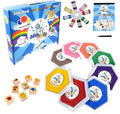 Washable Stamp Pads for Kids Arts and Crafts Jumbo Non-Toxic Ink with Wooden Stamps, Drawing Pad, Marker and Ink Refills