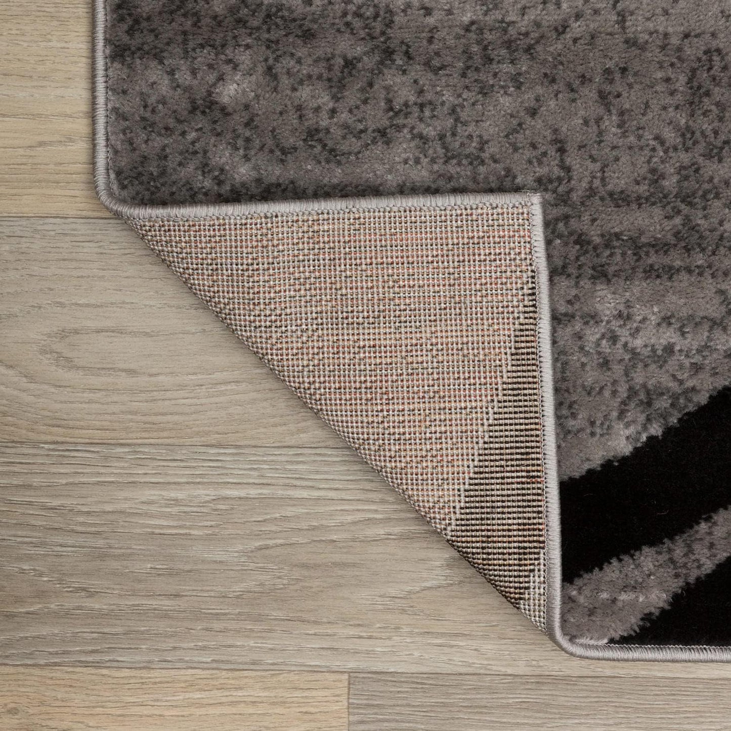 Rugshop Modern Wavy Circles Design Area Rug 8'8" x 12' Gray