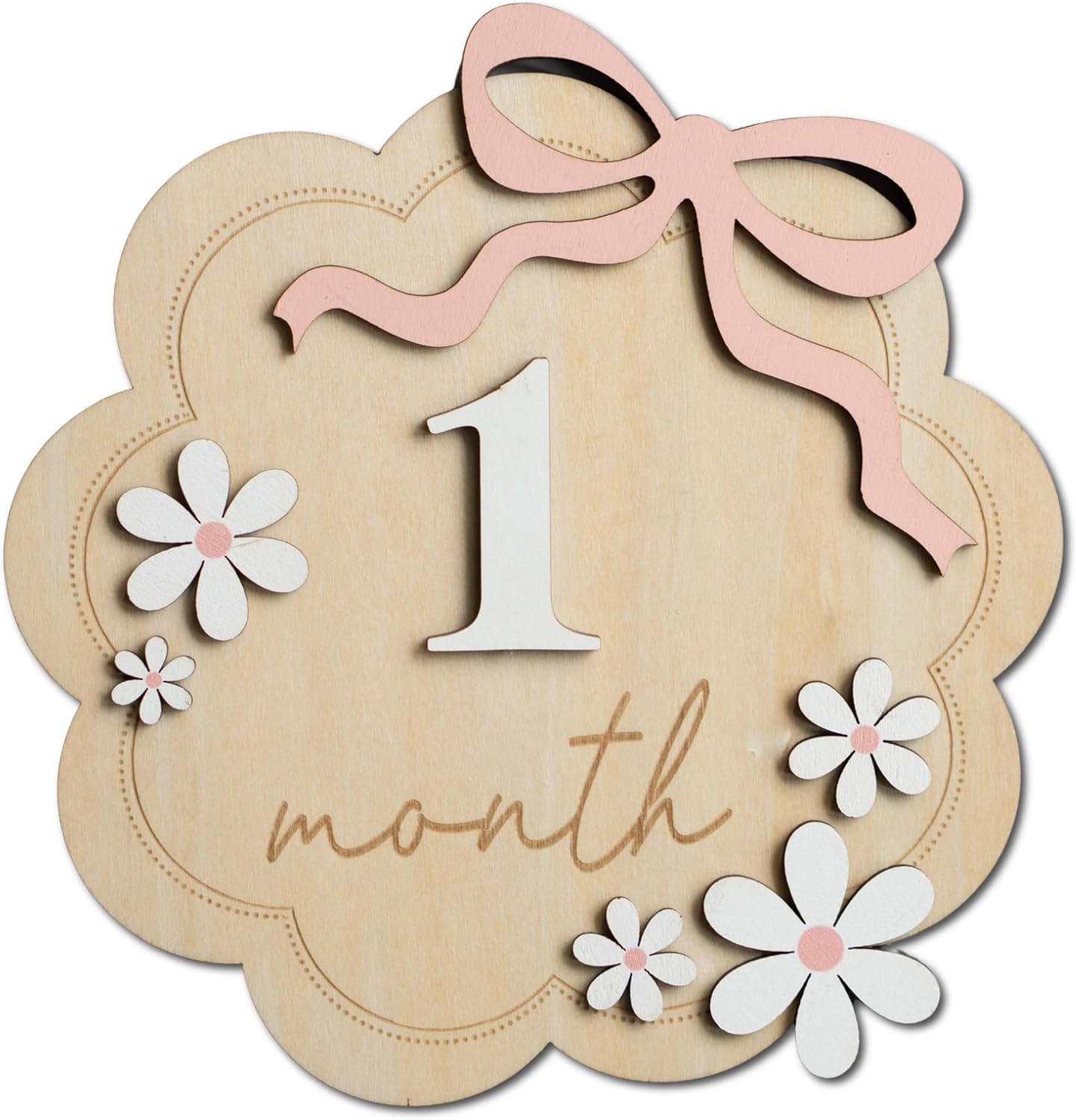 Baby Monthly Milestone Sign,1-12 Monthly Baby Milestone, Month Milestone Baby Girl, Baby Months Milestone, Newborn Photography Props Double-Sided (B12)