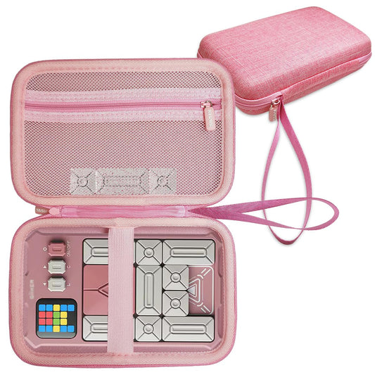 JCHPINE Hard Carrying Case for GiiKER Super Slide Brain Games, Protective Storage Holder for GiiKER Brain Teaser Puzzles Interactive Handheld Game Console Accessories (Case Only) (Pink)
