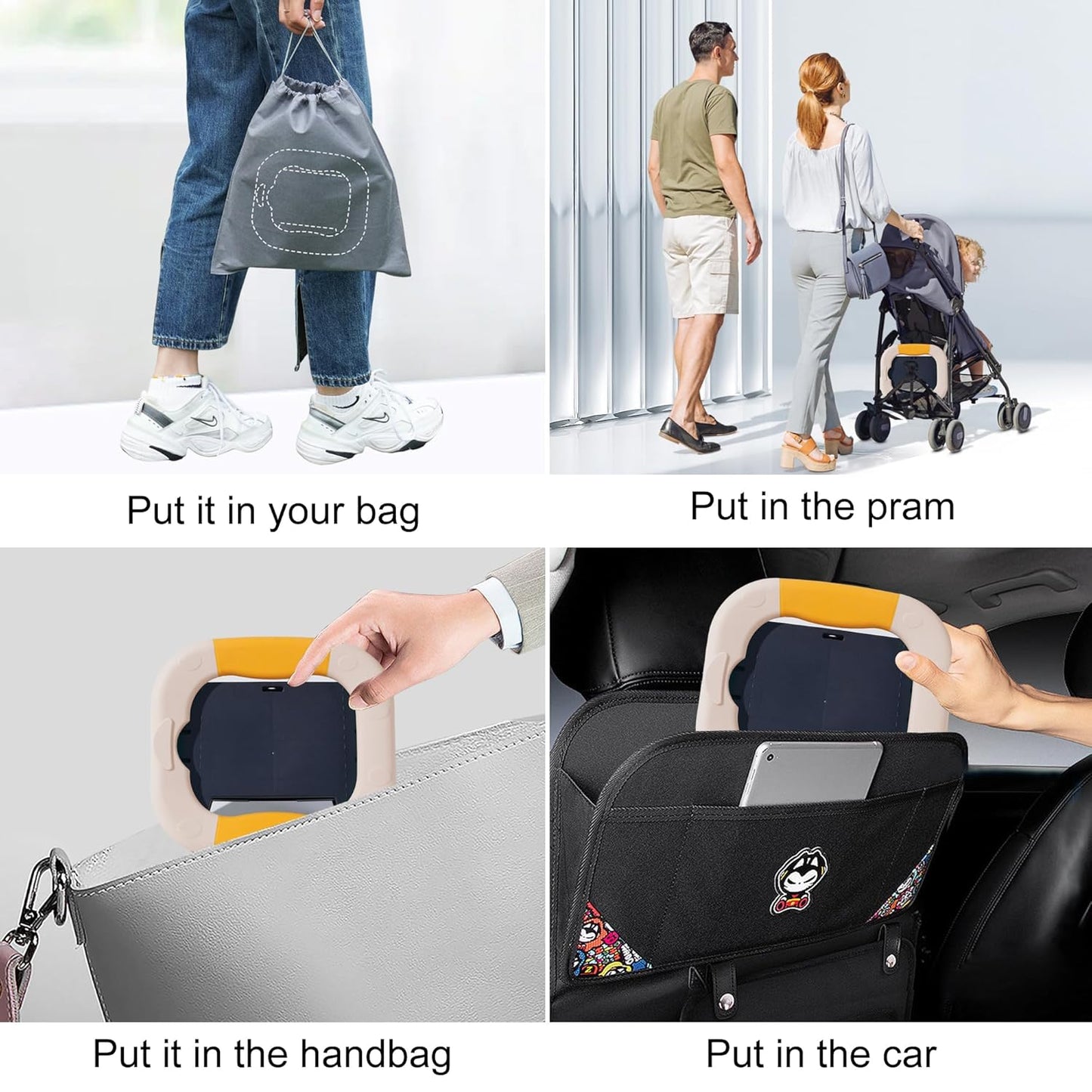 Toilet Bowls for Children Toddler Travel,Foldable Travel Potty for Boys Girls Emergency Toilets for Car,Outdoor,Camping and Indoor Seat with Storage Bag（Bean Paste Powder）