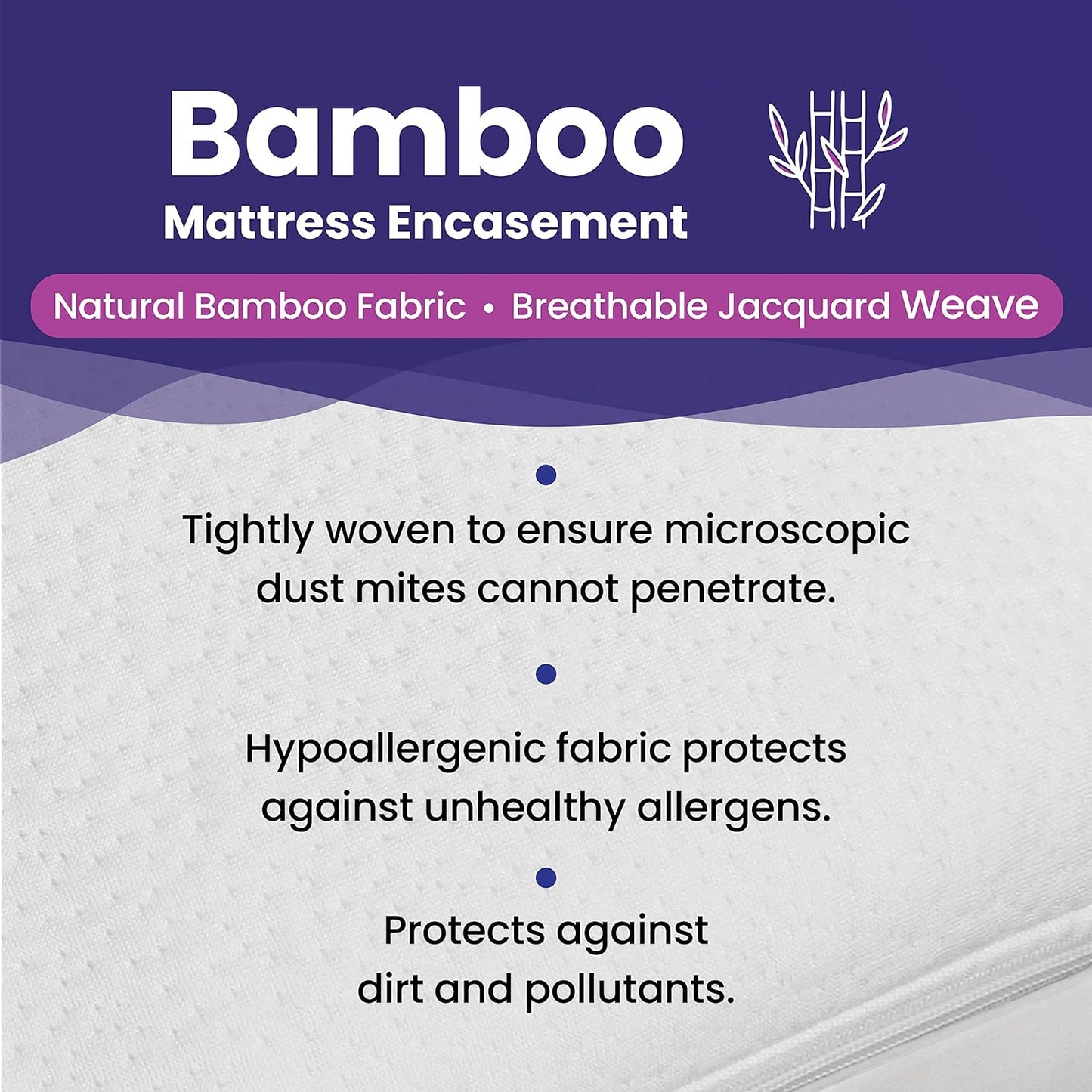 Cal King Size Waterproof Bamboo Mattress Encasement by Slumberfy - Premium Skin-Safe Mattress Protector with 360° EZ Zipper, Lab-Tested Bed Bug Protection, Zippered Encasement (72x84 in)