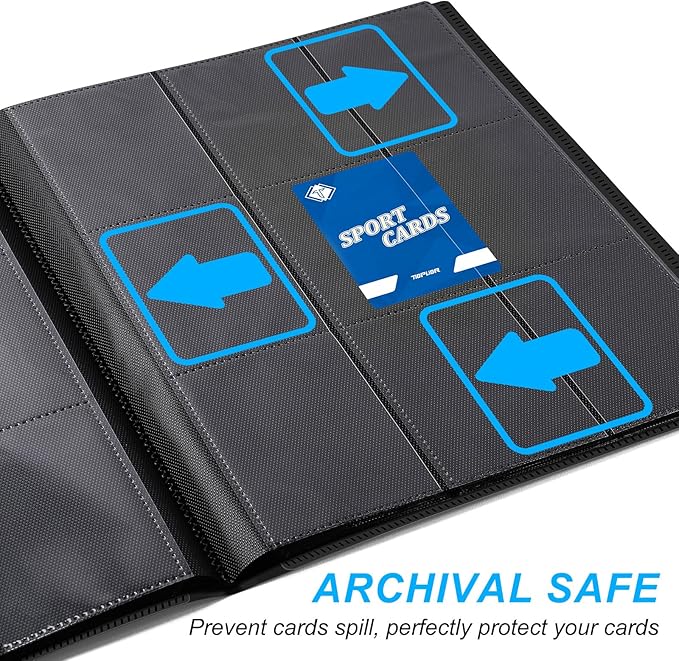 9 Pocket Trading Card Binder,360 Card Binder Album Folder Book Fit for MTG Baseball Football Sports Cards, Easy to Use Card Collection Binder