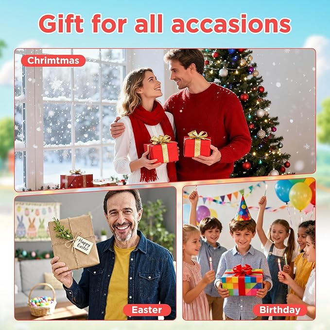 Retro Handheld Game Console, 3-inch Portable Game Console with 500 Built-in Classic Games, 1200mAh Rechargeable Battery,Plug & Play Video Games, Suitable for Adults - Red