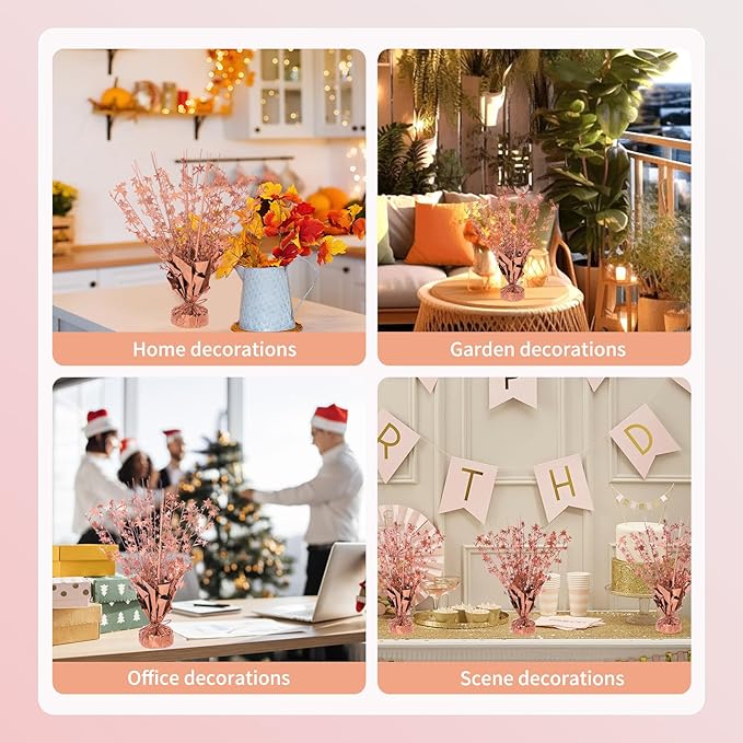 6 Pack Star Table Centerpieces for Party, Birthday Table Decorations for Kids Adults, Party Centerpieces for Tables for Wedding Baby Shower Graduation Holiday Event (Rose Gold)