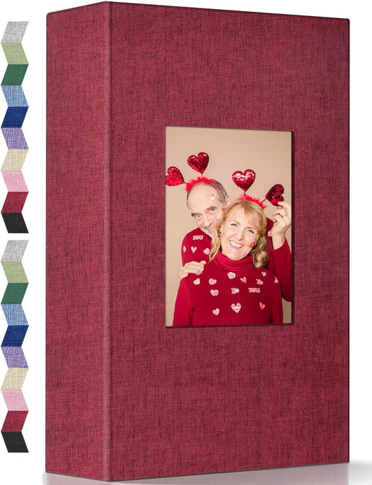 popotop Photo Album 4x6-300 Photos Linen Cover Photo Books with 300 Horizontal Pockets,Slip-in Picture Albums for Family Wedding Anniversary Baby Vacation Pictures