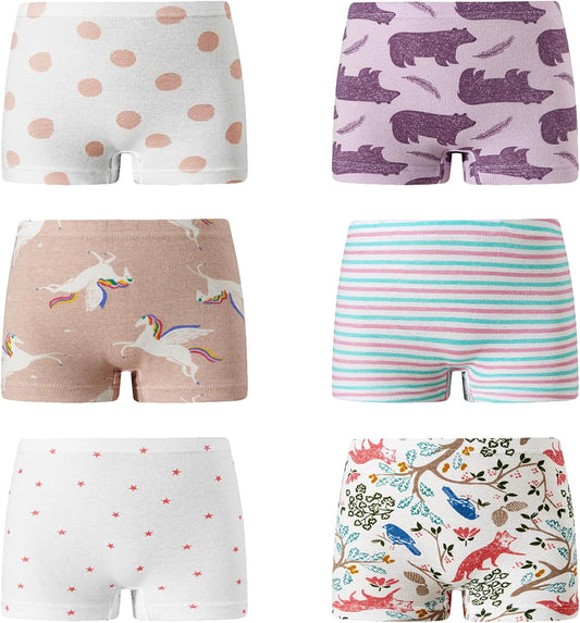 KikizYe Little Girls Boyshort Panties Big Kids Soft Cotton Underwear