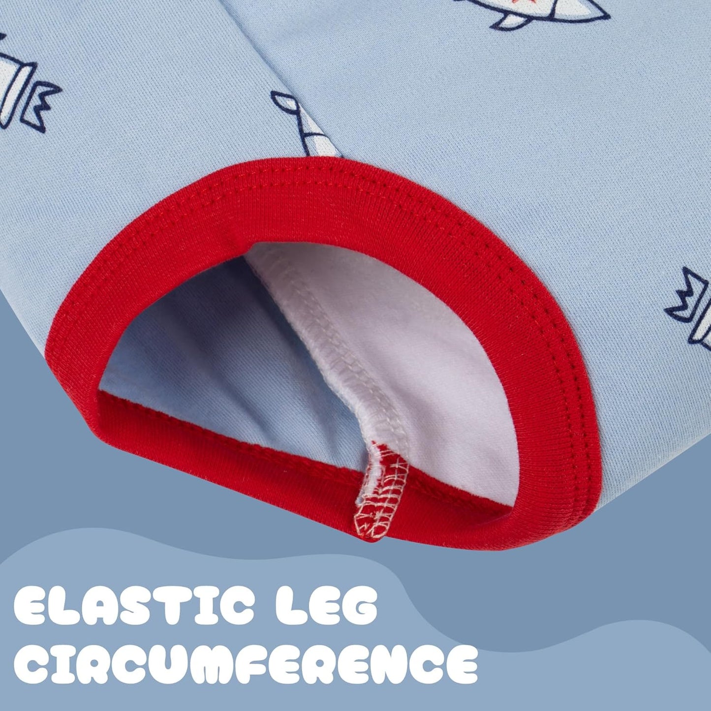 BIG ELEPHANT Toddler Training Pants, Soft Cotton Absorbent Training Underwear for Baby Boys & Girls