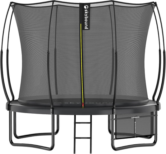 SkyBound 14 FT 12 FT 10FT 8FT 6FT Springless Trampoline for Kids and Adults - Recreational Trampolines with AntiRust Coating - Bungee Cords Outdoor Trampoline for Kids - No-Gap Design Zipper System