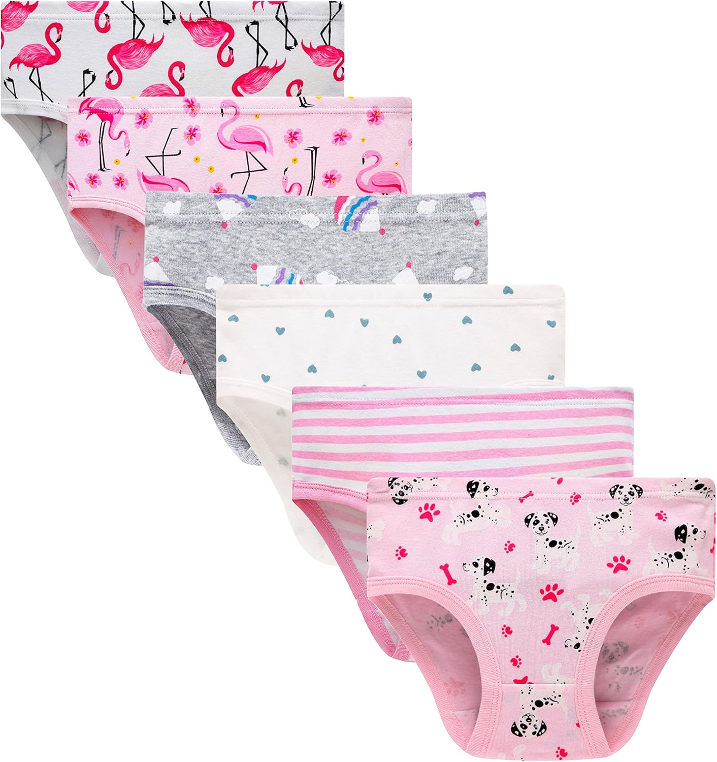Family Feeling Little Girl Underwear Toddler Panties Big Kids Undies Soft 100% Cotton