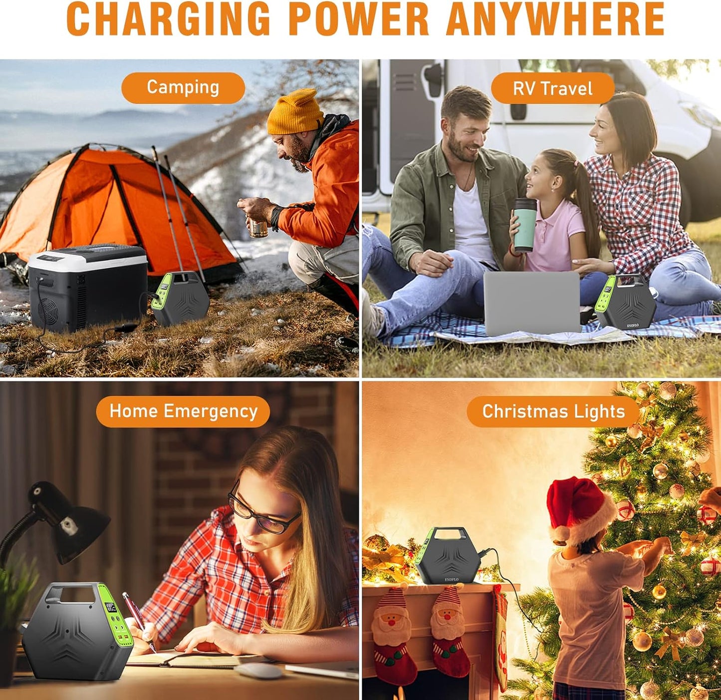 Portable Power Station 97Wh Solar Generator 26400mAh Power Bank with AC Outlet 110V Battery Charger for Home Use Outlet Battery Pack for Camping Emergency