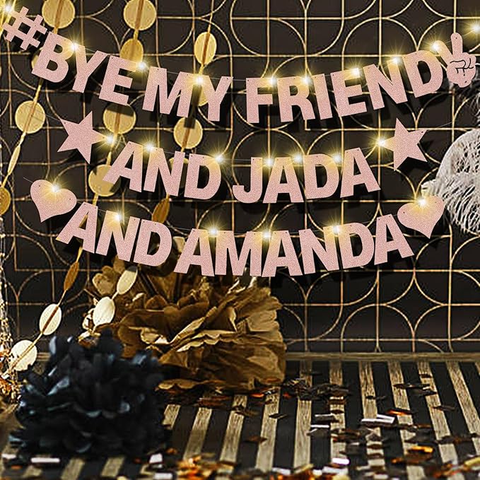 167Pcs DIY Glitter Customizable Banner Kit Custom Banner Happy Birthday Letters Happy New Year Personalized Banners Decor for Christmas Baby Shower Birthday Party Decoratation (Glitter Rose Gold)