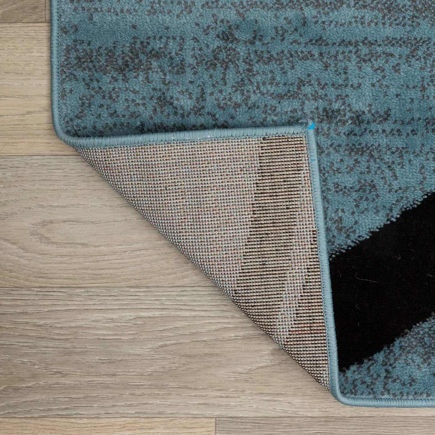 Rugshop Modern Wavy Circles Design Area Rug 12' x 15' Blue