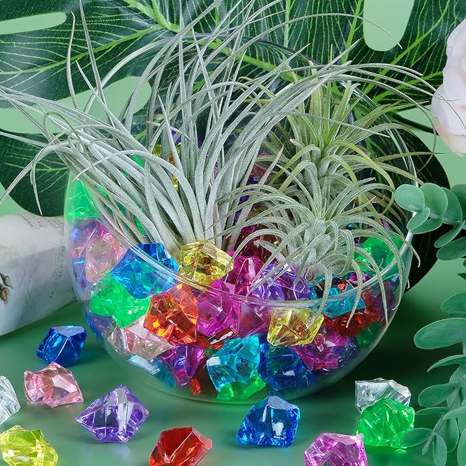 Acrylic Crushed Ice Rocks, Babenest 150 PCS Fake Crystals Plastic Ice Cubes Diamonds Gems for Vase Fillers, Home Decoration, Table Scatter, Event, Wedding, Arts & Crafts (Multicolor)