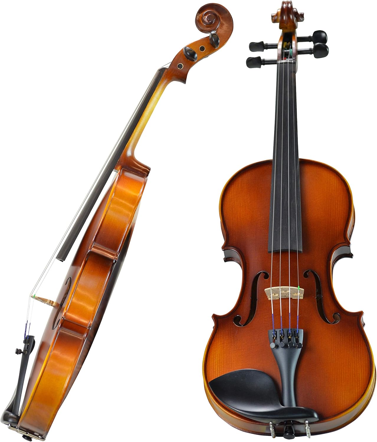 Bunnel G1 Violin Outfit 4/4 Full Size - Carrying Case and Accessories Included - Solid Maple Wood and Ebony Fittings By Kennedy Violins