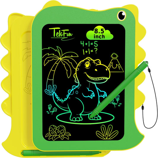 TEKFUN LCD Writing Tablet for Kids, Doodle Board Drawing Pad for Toddlers, Dinosaur Toys for Kids, Travel Toys for 3 4 5 6 Year Old Boys Girls, Easter Birthday Christmas Gifts (8.5in Green)