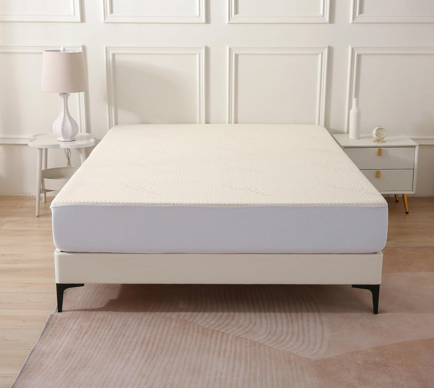 Luxury Organic Mattress Protector Pad Crib - Certified Organic Cotton, Waterproof Skin-Friendly Breathable Mattress Cover - Premium 380 GSM Comfort - Jersey Cotton Skirt