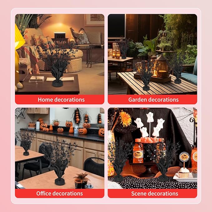 6 Pack Star Table Centerpieces for Party, Birthday Table Decorations for Kids Adults, Party Centerpieces for Tables for Wedding Baby Shower Graduation Holiday Event (Black)