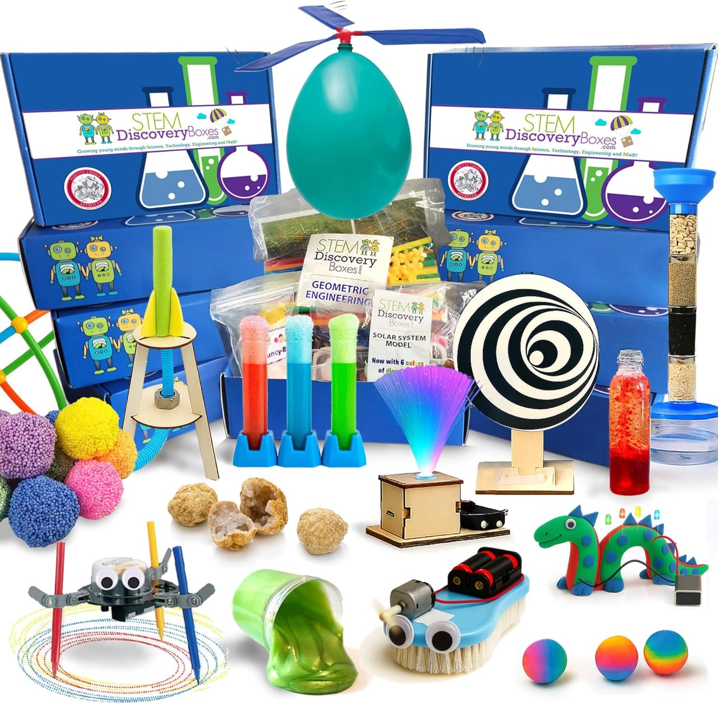 Stem Learning 9 Monthly Subscription Box Kits w/ 27 Projects - Summertime Remote School Building Toys - Science, Technology, Engineering, Mathematics - Activities for Kids Boys & Girls Ages 7-12