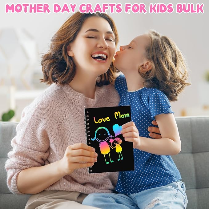 Party Favors for Kids: 48 Pack Rainbow Scratch Art Notebook Back to School Students Classroom Gifts Bulk for Girls Boys Goodie Bags Stuffers, Return Gifts for Birthday Party Favors Bulk