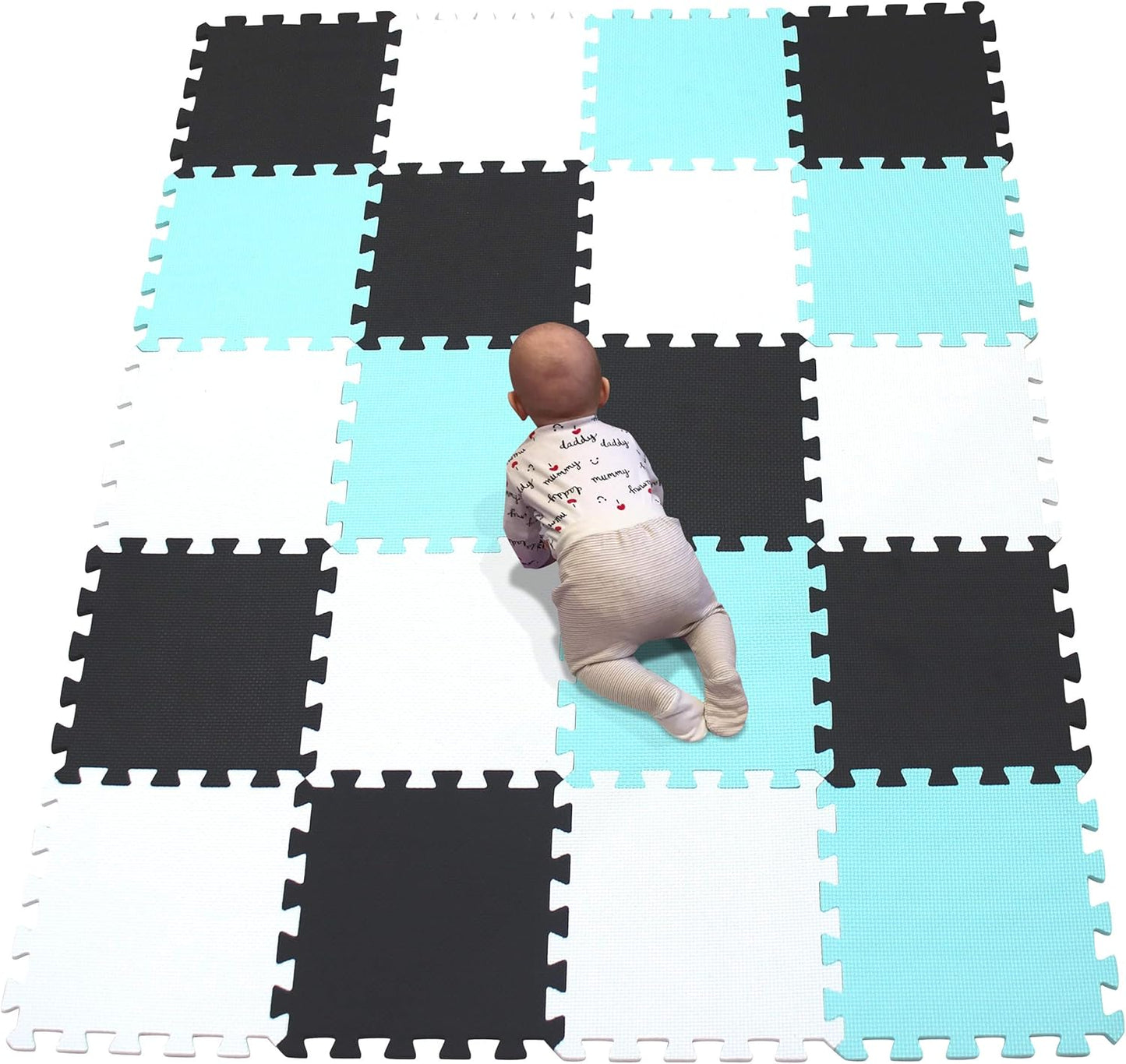 YIMINYUER® 20 Tiles (30cm×30cm×1cm Each Tile) Baby Soft Puzzle Play Mats, Kids Thick EVA Foam Floor, Toddlers & Children's Soft Interlocking Mat R01R04R08G301020