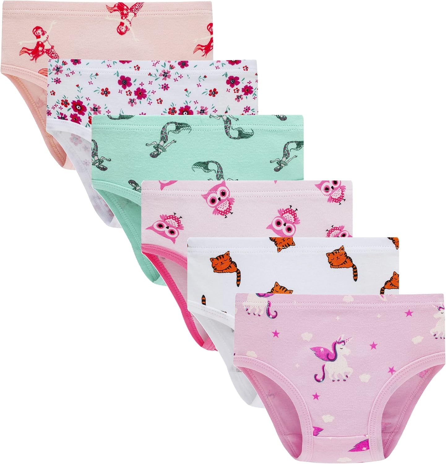 Barara King Little Girls' Soft Cotton Underwear Toddler Undies Kids panties