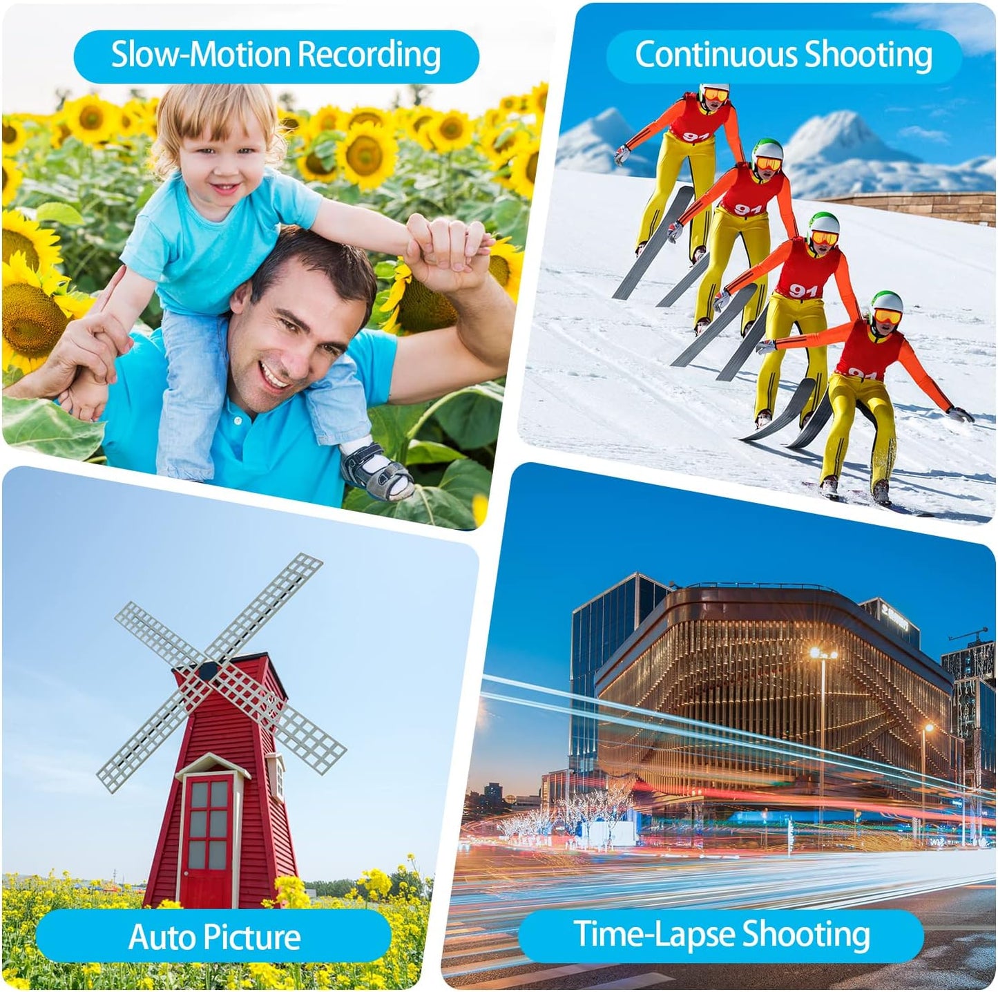 4K Video Camera with HD Micphone, Camcorder with IR Night Vision, WiFi Digital Camera, 18X Digital Zoom, Vlogging Camera for YouTube, Kids Video Camera, Built in Microphone, Remote, 2X Batteries