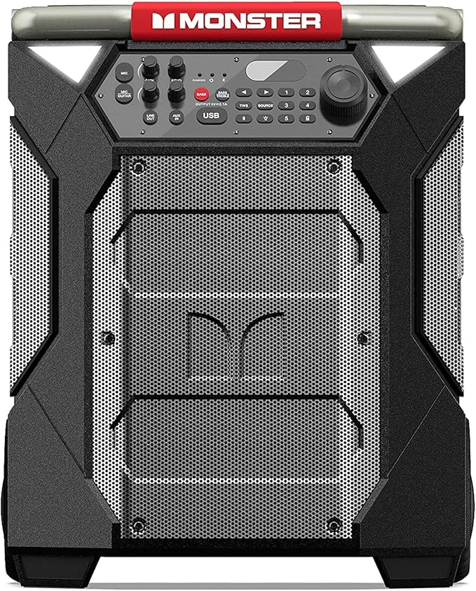 Monster Rockin’ Roller 270 Indoor/Outdoor Portable Bluetooth Speaker | up to 200W of 270 Degree Sound & up to 100 Hours of Playtime