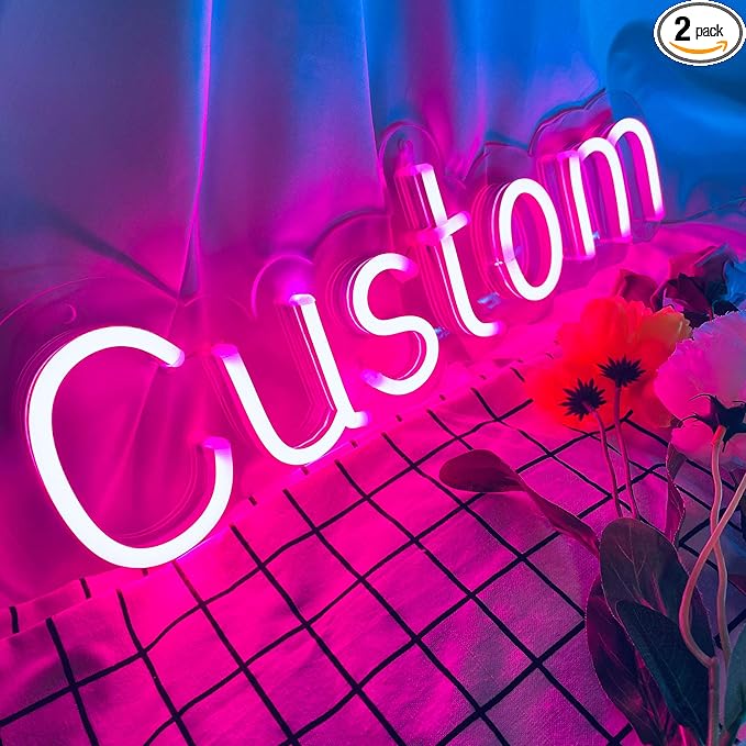 SELICOR Personalized Neon Signs Led Neon Signs Light for Bedroom Wedding Birthday Party Home Décor Custom Neon Sign Bar Store Logo Neon Sign(Optional 36" to 60")