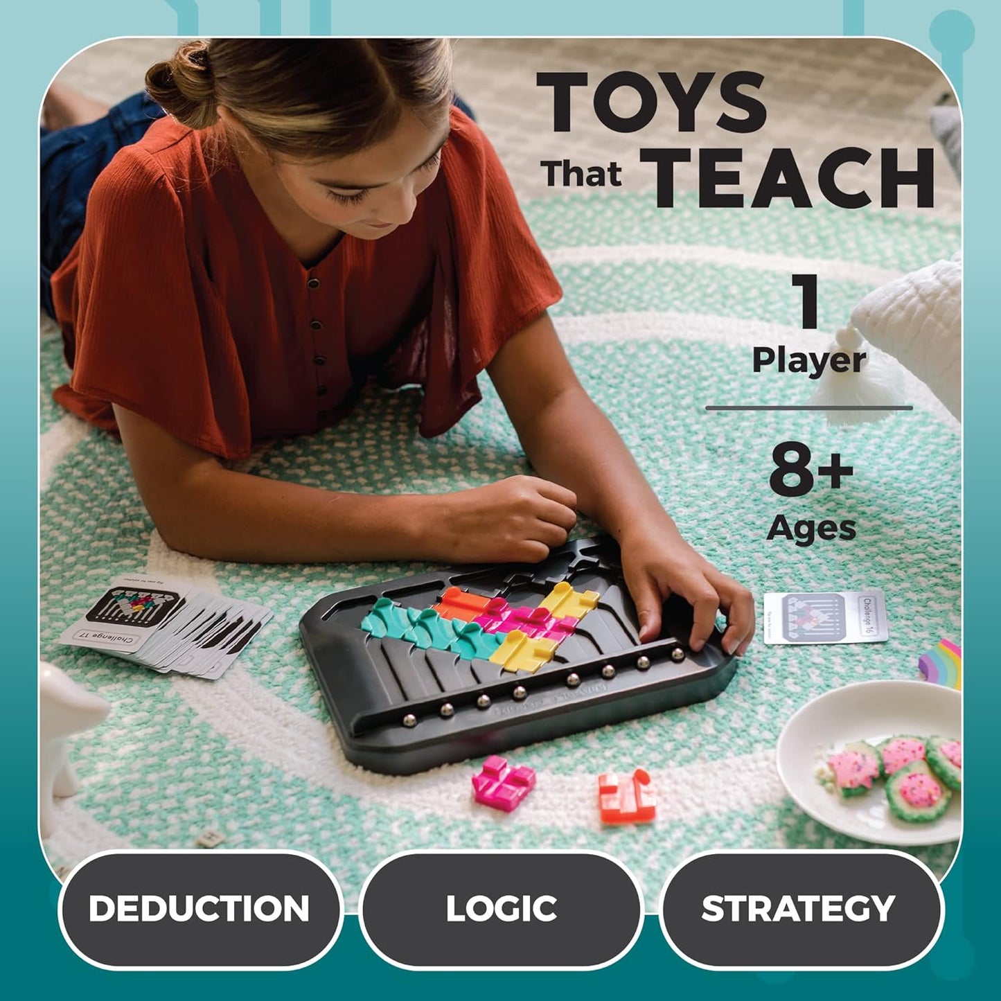 MindWare Marble Circuit Puzzle, Logic Game with 64 Challenges, Brainteaser Game for Ages 8 & Older