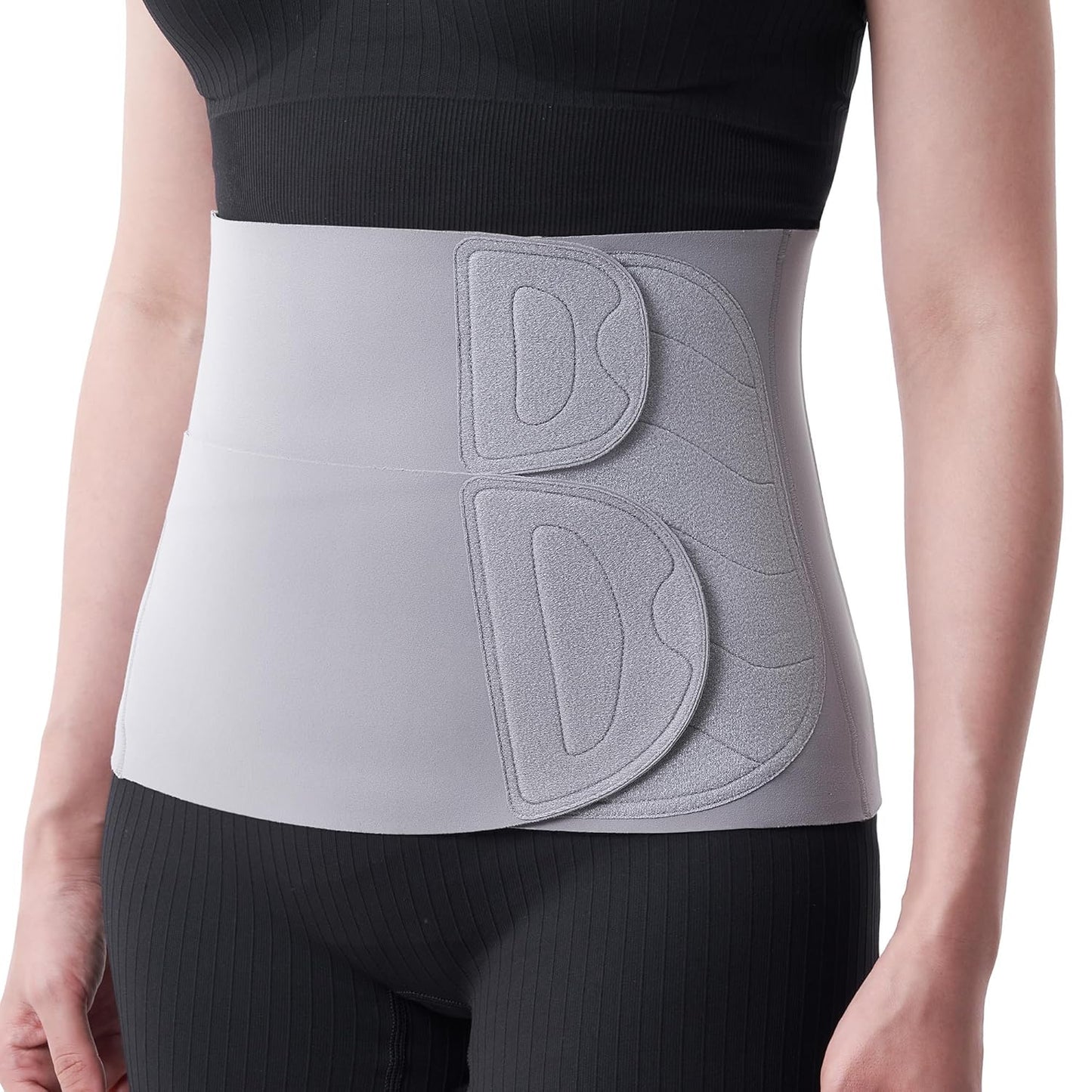 Momcozy Ergowrap Postpartum Belly Band for Natural and C-Section Recovery, Abdominal Binder with 3D Abdomen Lifting & Ergonomic Back Support, Seamless Belly Wrap Shapewear for Post Surgery Recovery