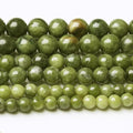 Matcha Green Jade Stone Beads Gemstone Round Crystal Energy Jade Beads Stone Beads for Jewelry Making DIY Bracelet Necklace Jewelry Making 1 Strand 15.5inch 4MM