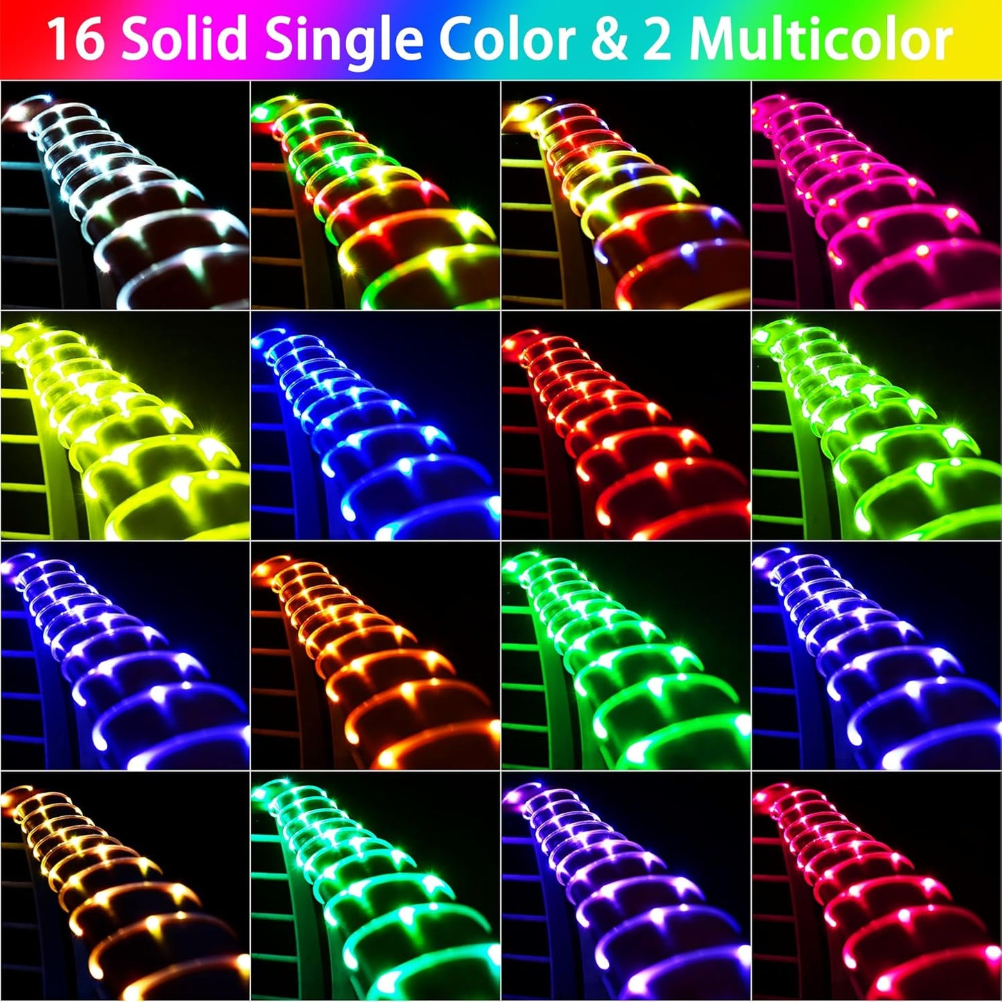 49FT Solar Rope Lights Outdoor Waterproof, 18 Colors Changing 150 LEDs Fairy String Lights USB & Solar Powered with Remote, Multicolor Tube Light for Outside Trampoline Yard Christmas Decor